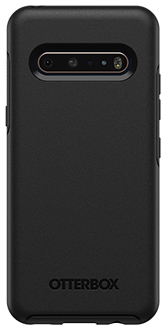 Black OtterBox V60 ThinQ 5G Symmetry Case Back