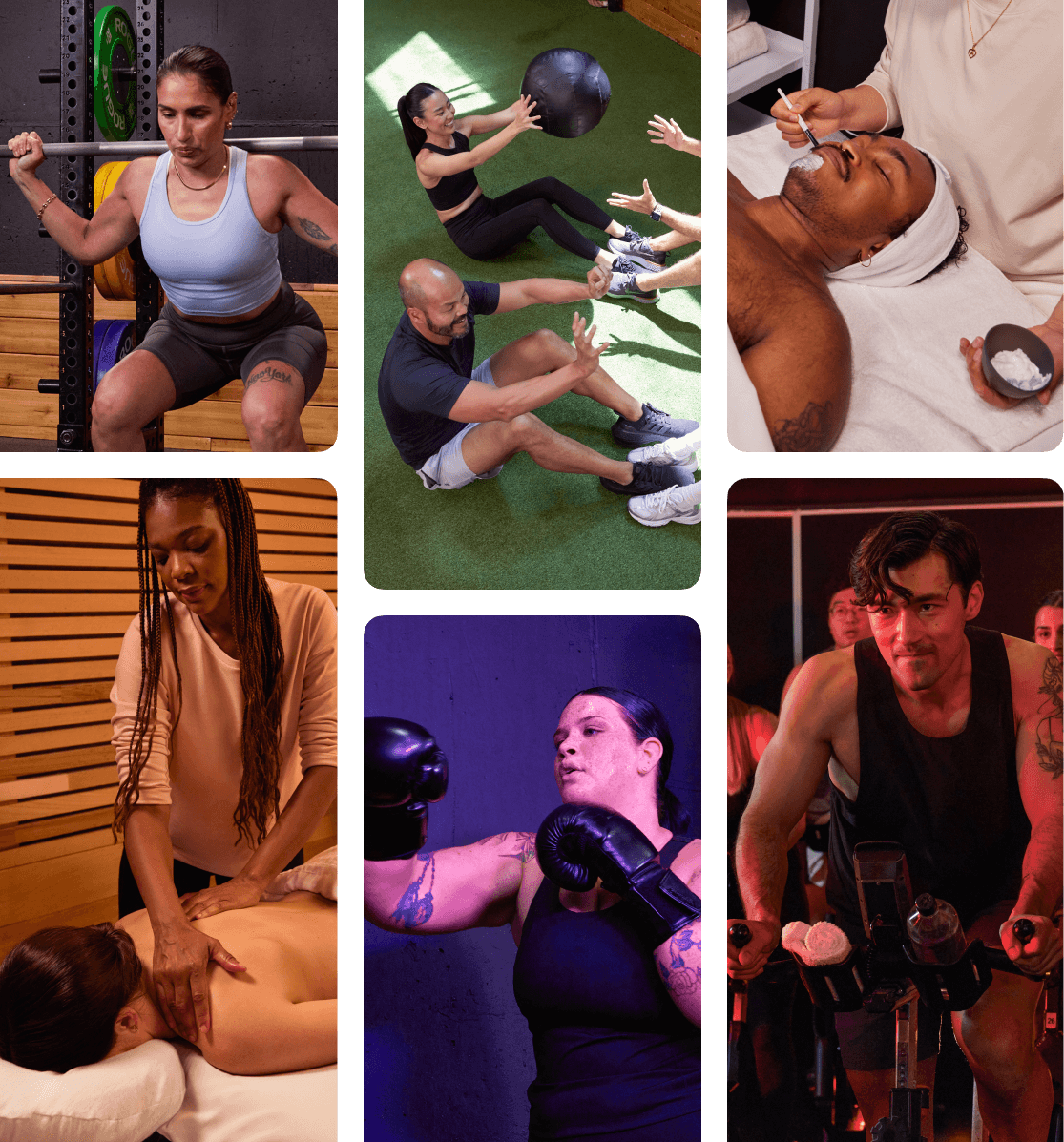 Fitness wellness collage