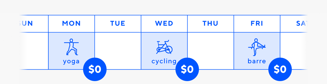 Weekly activity calendar Weekly activity calendar