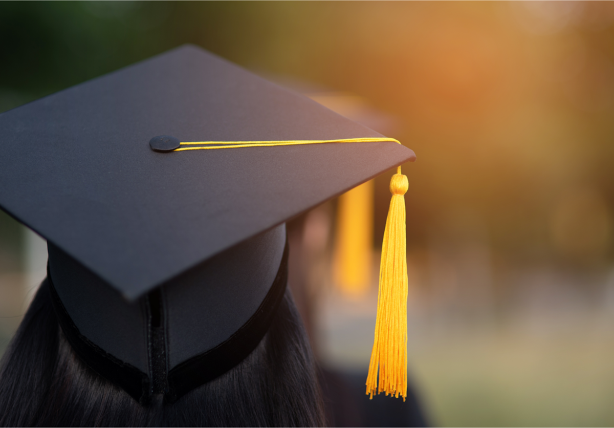 College graduate with cap
