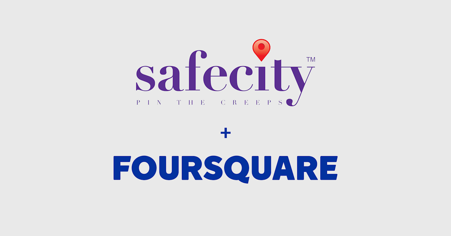 SafeCity + Foursquare logos