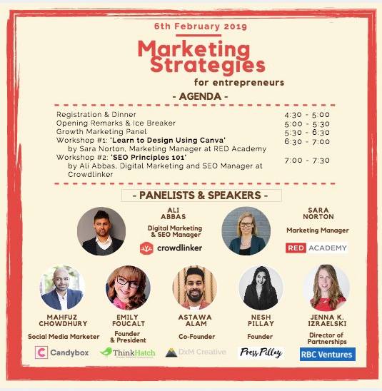 Entrepreneurship Development Association’s event Marketing Strategies for Entrepreneurs held at York University