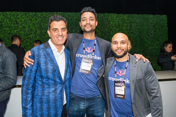 (L to R) Razor Suleman, CEO of Elevate, Muneer Nawab, Founder of Crowdlinker/CrowdDigital, and Masood Raza, Director of Marketing at Crowdlinker.