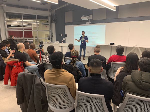 Crowdlinker’s SEO & Digital Marketing Manager, Ali Abbas, teaching York University students SEO best practices