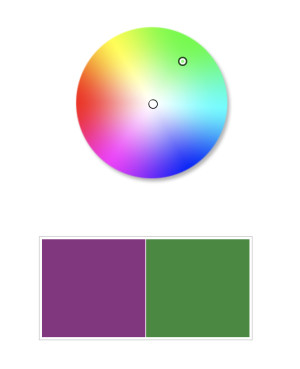 Color Wheel - With Purple and Green Complimentary Colors
