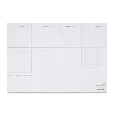 Russell and Hazel Desktop Calendar Pad, Weekly