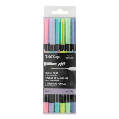 Brea Reese Dual Tip Brush Pens - Pastel Colors, Set of 6