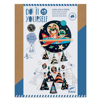 Djeco Do It Yourself Wind Chime Kit - Stars and Space (Front of package)