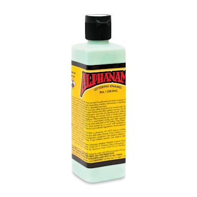 Alpha6 Alphanamel Lettering Enamel - Mint, 236.6 ml, Bottle