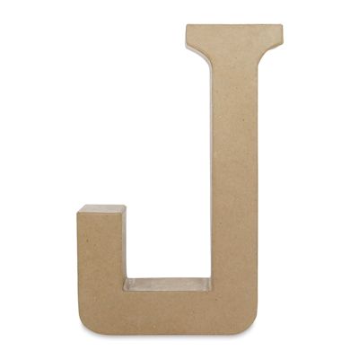 DecoPatch Paper Mache Funny Letter - J, Uppercase, 8-1/2" W x 12" H x 2" D
