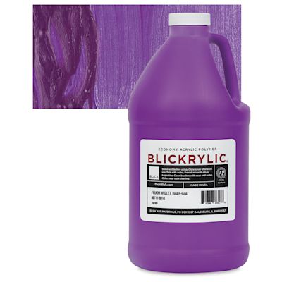 Blickrylic Student Acrylics - Fluorescent Violet, Half Gallon