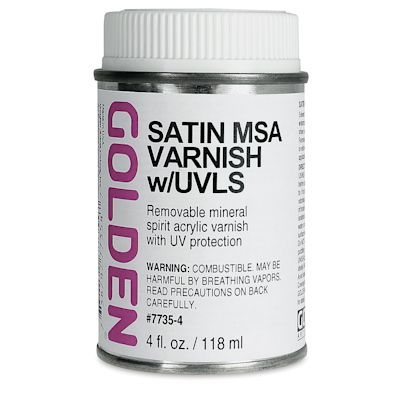 Golden MSA Acrylic Varnish - Satin, 4 oz can