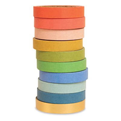 American Crafts Washi Tape - Reaching Out, Solid Colors, Assorted Sizes, Package of 10 (Out of packaging)