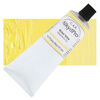 CAS AlkydPro Fast-Drying Alkyd Oil Color - Nickel Yellow, 120 ml tube