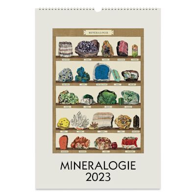 Cavallini 2023 Wall Calendar - Mineralogie (Front cover)