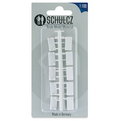 Schulcz Scale Model Furniture - Rectangular Tables, Pkg of 10, 1:100, 1/8" (front of package)