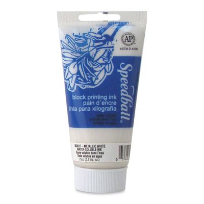 Speedball Water-Soluble Block Printing Ink - White, 2.5 oz