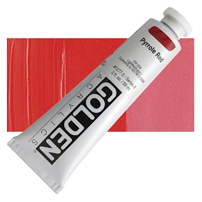Golden Heavy Body Artist Acrylics - Pyrrole Red, 2 oz Tube