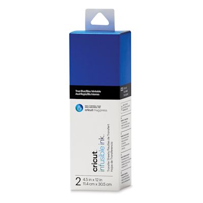 Cricut Infusible Ink Solid Transfer Sheets - True Blue, 4-1/2" x 12", 2 Sheets (In packaging)