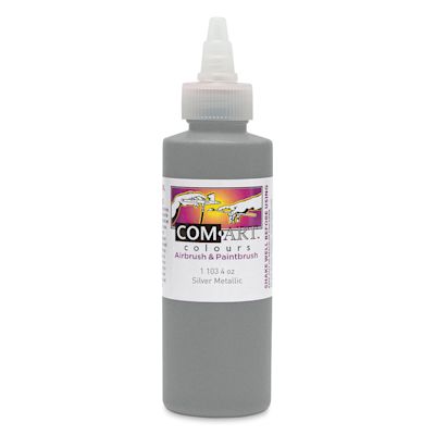 Iwata Com-Art Airbrush Color - 4 oz, Opaque Silver Metallic