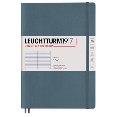 Leuchtturm1917 Ruled Softcover Notebook - Stone Blue, 7" x 10"