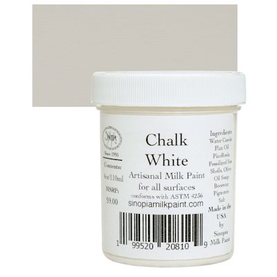 Sinopia Milk Paint - Chalk White, 4 oz