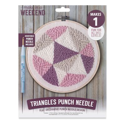 Leisure Arts Punch Needle Kit - Triangles, 8" (In packaging)