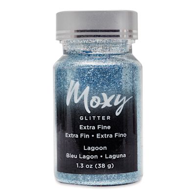 American Crafts Moxy Glitter - Lagoon, Extra Fine, 1.3 oz, Bottle