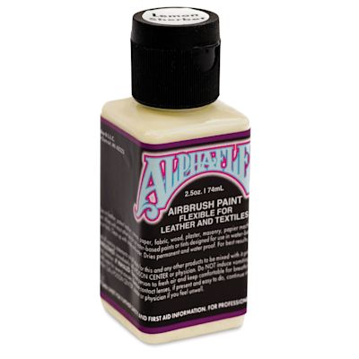 Alpha6 AlphaFlex Airbrush Textile and Leather Paint - Lemon Sherbet, 2.5 oz