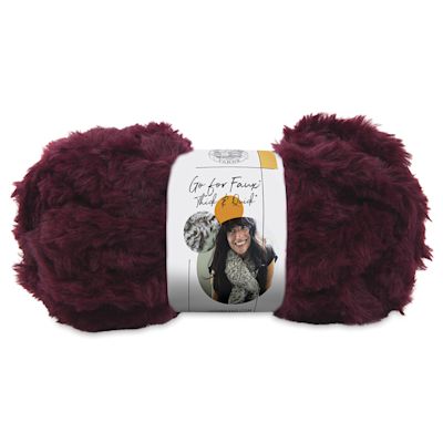 Lion Brand Go For Faux Thick And Quick Yarn - Red Panda, 24 yds