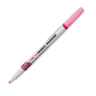 Tulip Fine Tip Fabric Marker - Pink (Cap off)