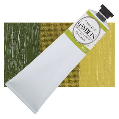 Gamblin Artist's Oil Color - Green Gold, 150 ml tube