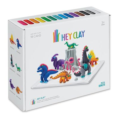 Fat Brain Toys Hey Clay Kit - Mega Dinos (Front of package)
