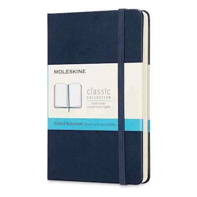 Moleskine Classic Hardcover Notebook - Sapphire Blue, Dotted, 5-1/2" x 3-1/2"