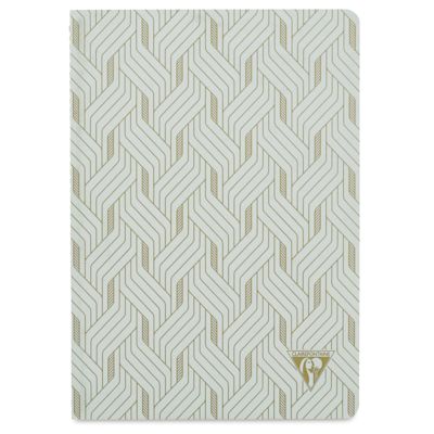 Clairefontaine Neo Deco Notebook - Woven Knit, Pearl Grey, 96 Pages, 6" x 8-1/4" (front)