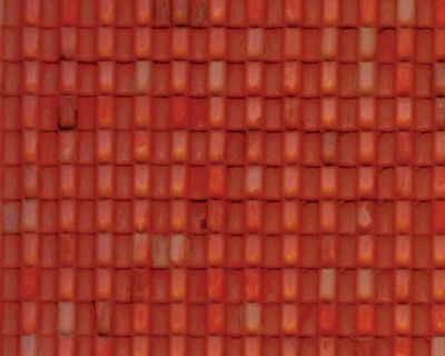 Plastruct Patterned Sheets, Spanish Tile, 1:48 Scale (finished example)