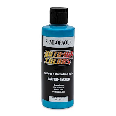 Createx Auto Air Color - 4 oz, Semi-Opaque Caribbean Blue