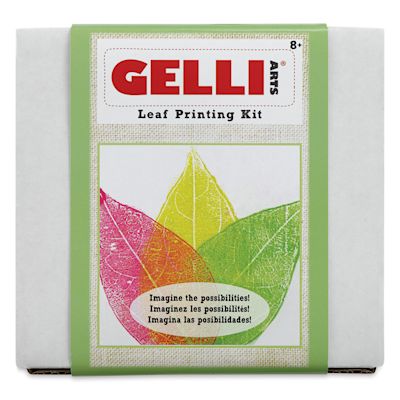 Gelli Arts Printing Plate - Front of package of Leaf Printing Kit