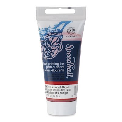Speedball Water-Soluble Block Printing Ink - Light Red, 1.25 oz