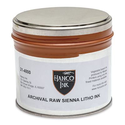 Hanco Standard Palette Litho Ink - 1 lb, Raw Sienna