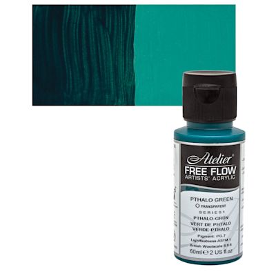 Chroma Atelier Free Flow Acrylic - Pthalo Green, 2oz bottle