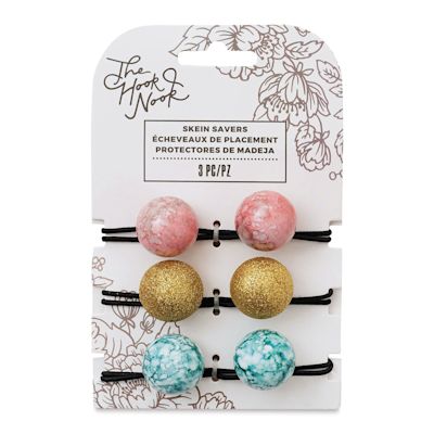 The Hook Nook Skein Savers - Pink/Gold/Blue