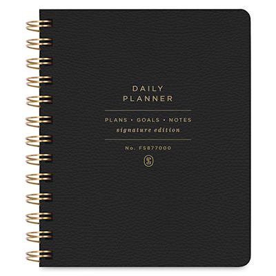 Fringe Studio Non-Dated Planner - Black, Daily (Cover)