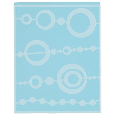 Gelli Arts Stencil - Bead, 8-1/2" x 10-1/2" (Stencil on blue background)