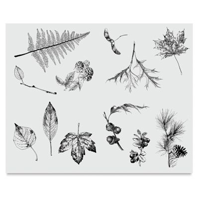 Mayco Designer Silkscreens - Screen of various Leaves shown