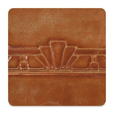 Amaco Potter's Choice Glaze - Tuscany. Color sample varies from yellow to burnt orange.