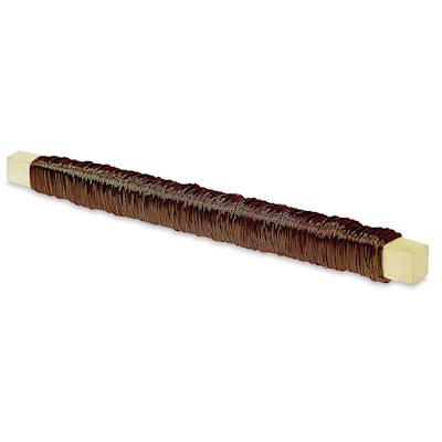 Craft Decor Floral Paddle Wire - Brown, 28 Gauge, 98 ft
