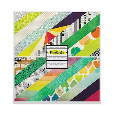 American Crafts Paper Pad - Mixed Media, 12" x 12", 24 Sheets