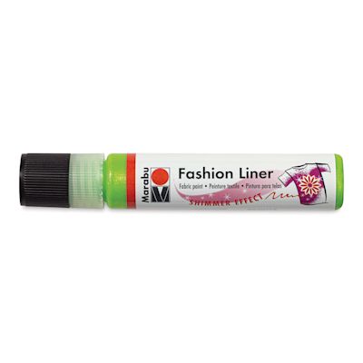 Marabu Fashion Liner Fabric Paint - Shimmer Reseda