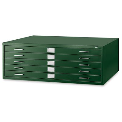 Safco Steel Flat File - Wild Wood Pine, 5 Drawer, Medium